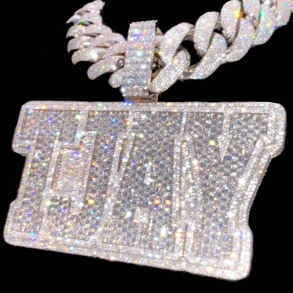 Custom Moissanite Letter Pendants – Designed Just for You