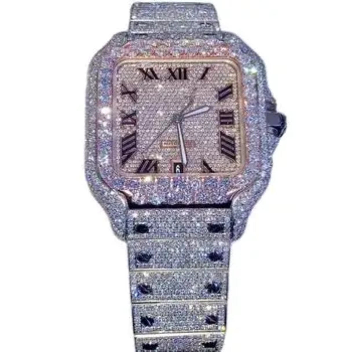 Luxury Bust Down Watch – Moissanite Edition