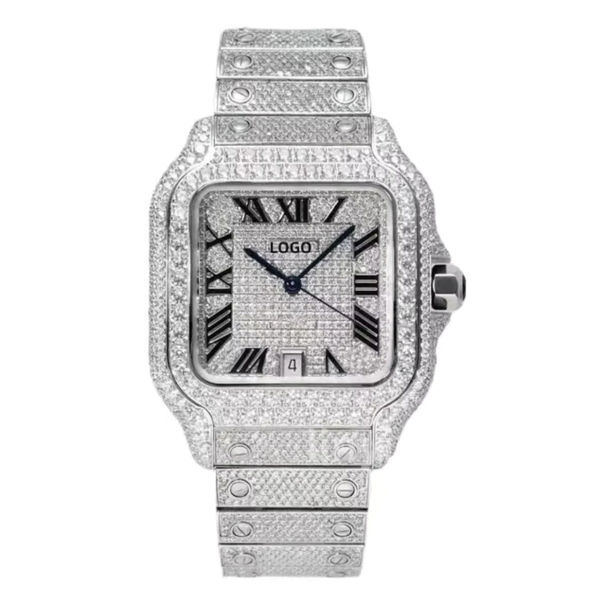 Luxury Bust Down Watch – Moissanite Edition