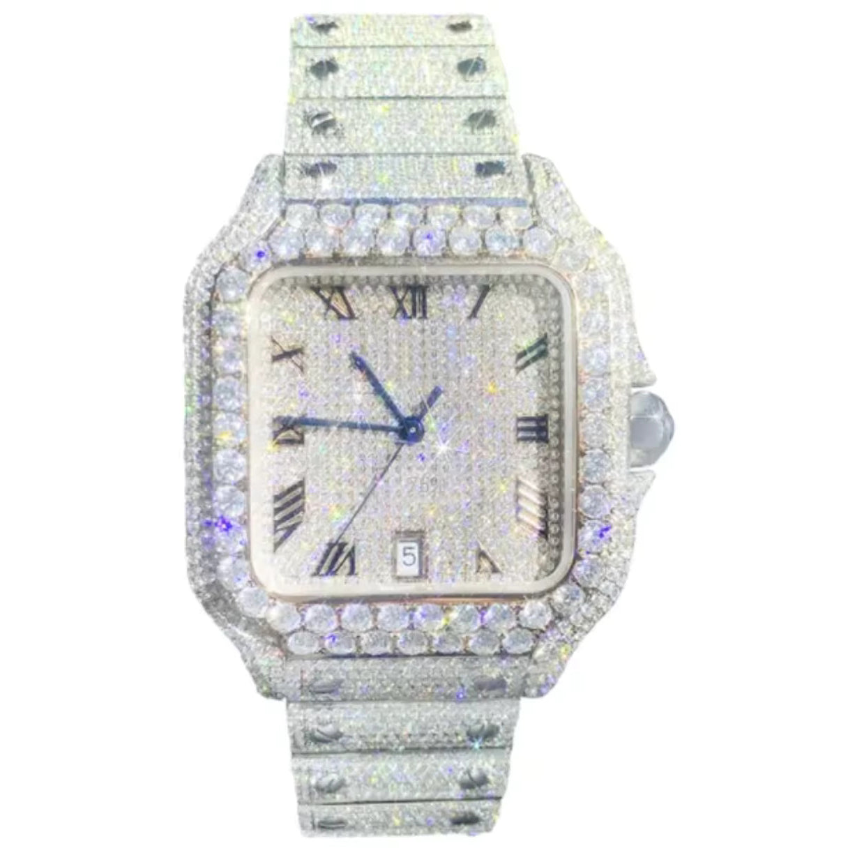 Luxury Bust Down Watch – Moissanite Edition