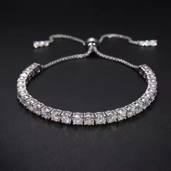 VVS Moissanite Adjustable Tennis Bracelet