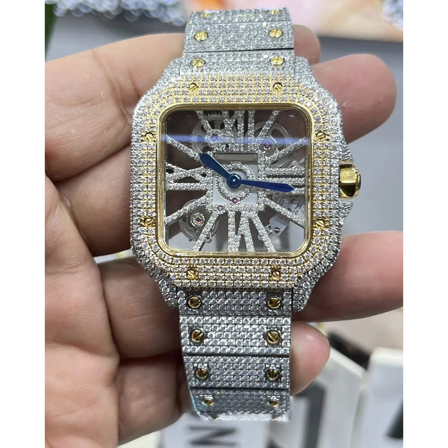 Luxury Bust Down Watch – Moissanite Edition