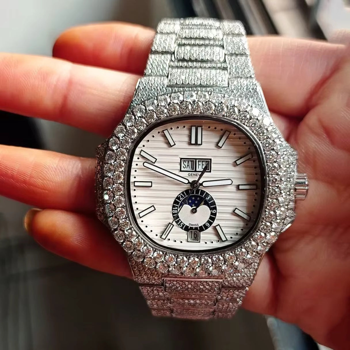 Luxury Moissanite Iced-Out Watch – Retta Exclusive