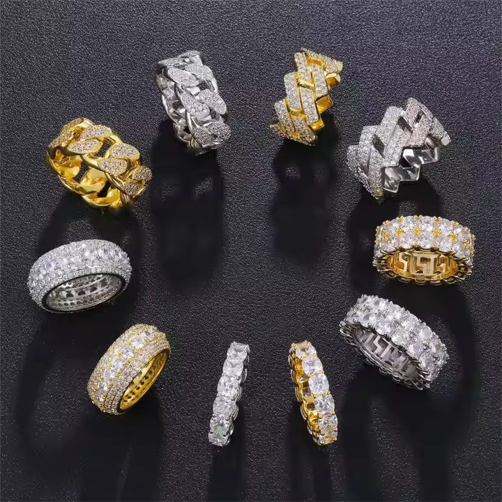 VVS Moissanite Cluster Ring – 925 Sterling Silver | Sizes 7–12