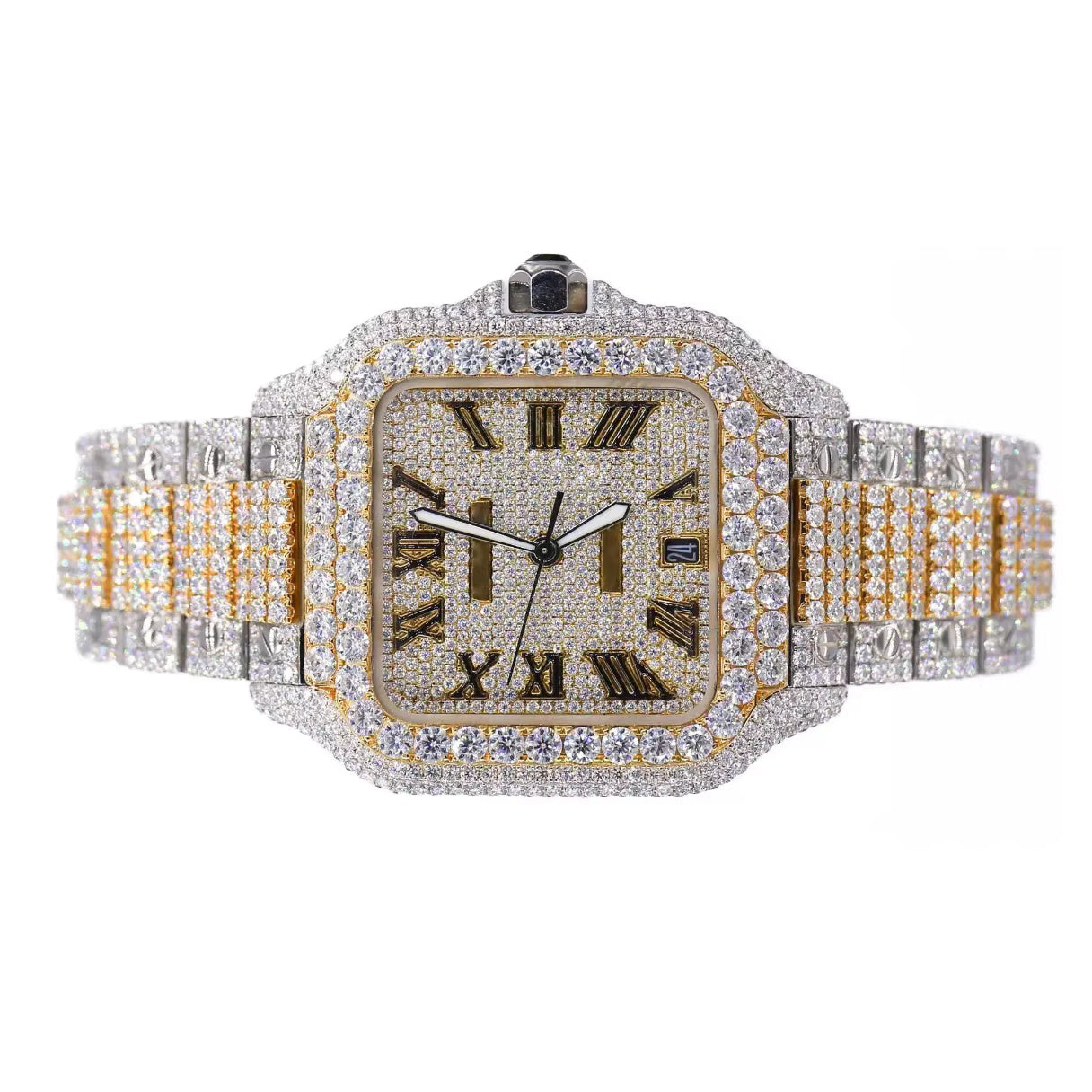 Luxury Bust Down Watch – Moissanite Edition