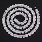 Micro Clustered Moissanite Tennis Chain