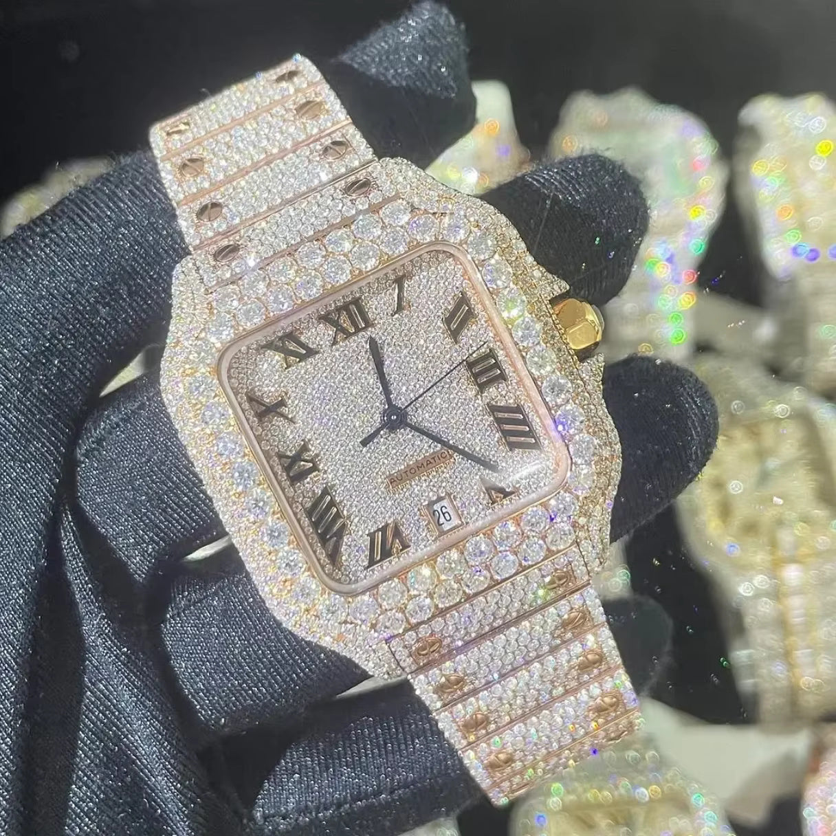 Luxury Bust Down Watch – Moissanite Edition