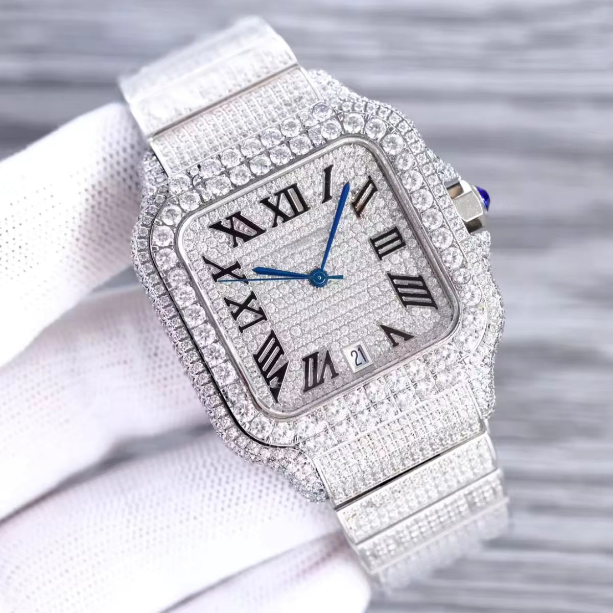 Luxury Bust Down Watch – Moissanite Edition