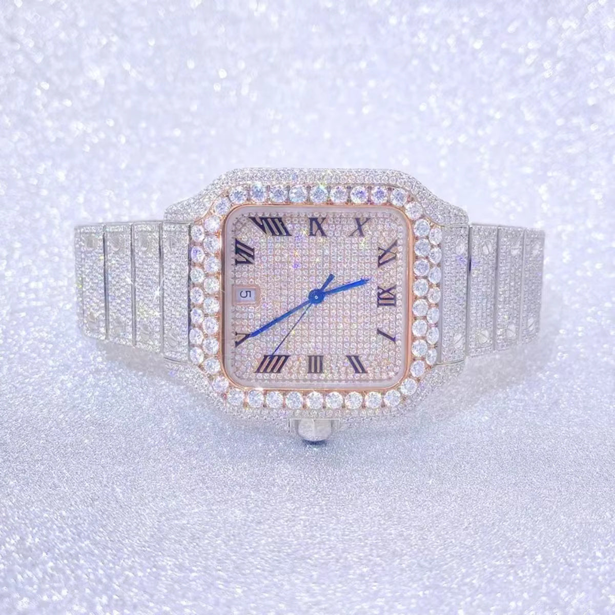 Luxury Bust Down Watch – Moissanite Edition