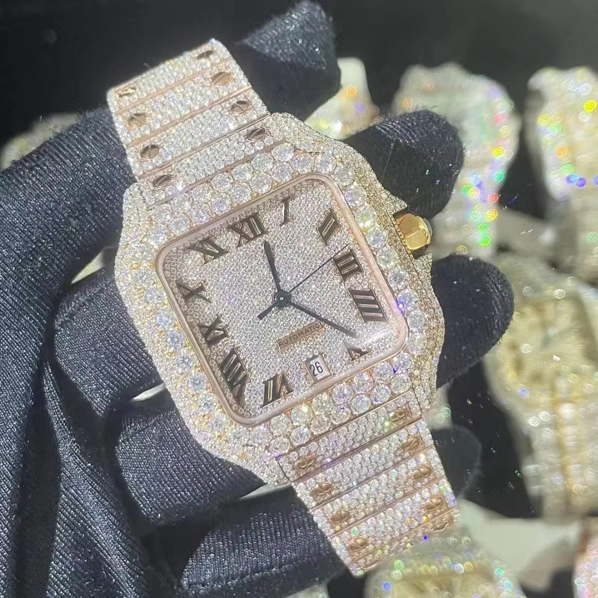 Luxury Bust Down Watch – Moissanite Edition
