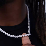 Micro Clustered Moissanite Tennis Chain