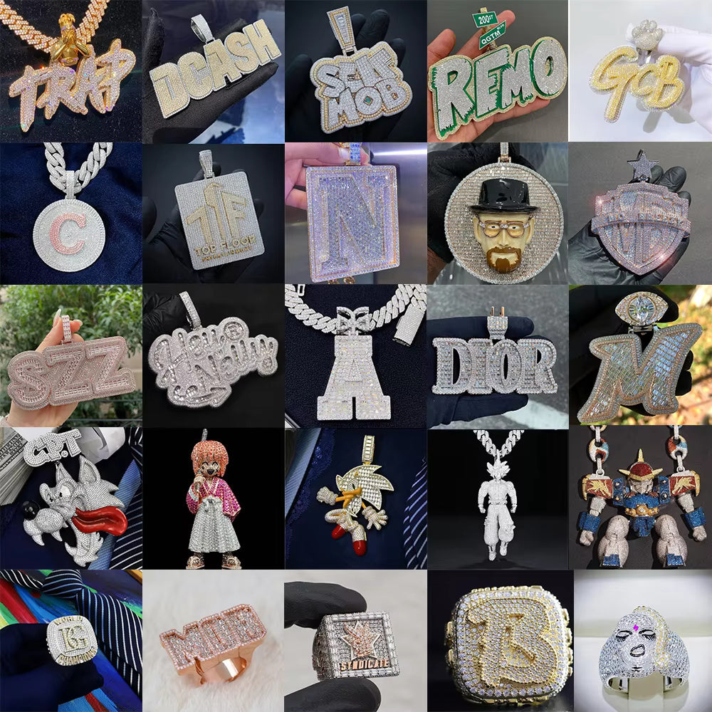 Custom Moissanite Letter Pendants – Designed Just for You