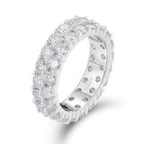 VVS Moissanite Cluster Ring – 925 Sterling Silver | Sizes 7–12