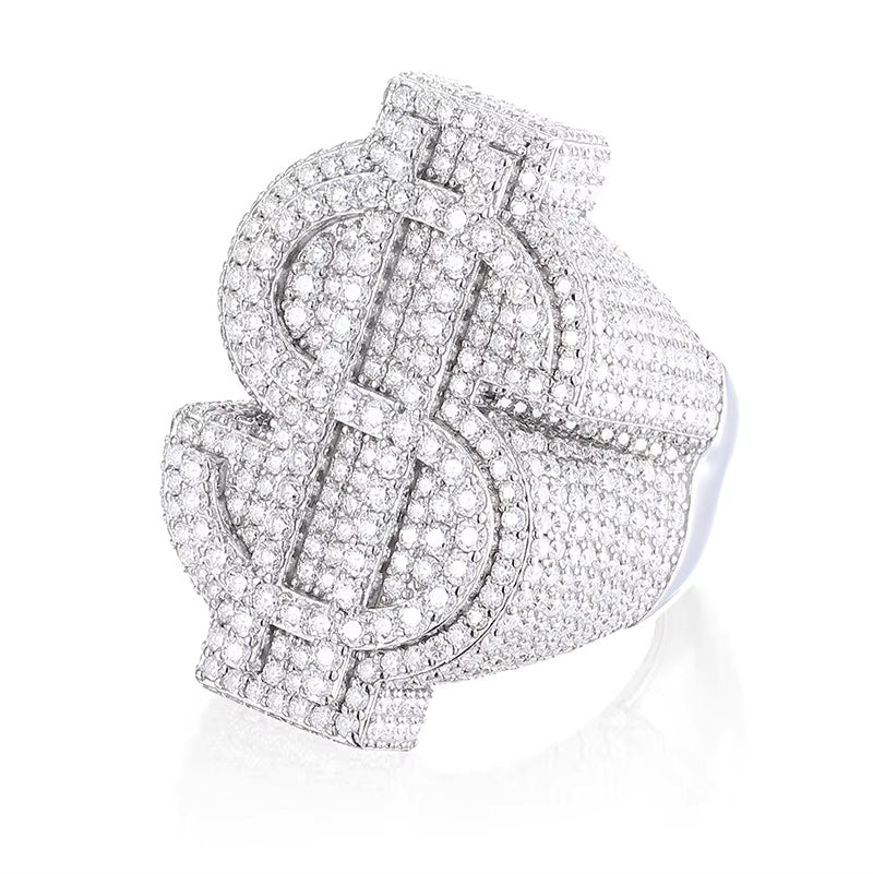 VVS Moissanite Cluster Ring – 925 Sterling Silver | Sizes 7–12