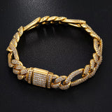 10mm Moissanite Cuban Link Bracelet – Gold, Silver & Two-Tone