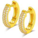 Iced Out VVS Moissanite Hoop Earrings – 925 Silver, Multiple Sizes (10mm–20mm)