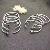 David-Inspired Twist Cable Gemstone Bangles – 17cm & 19cm