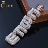 Custom Moissanite Letter Pendant – Personalized Initial Bling