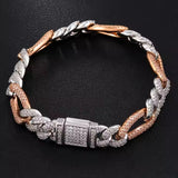 10mm Moissanite Cuban Link Bracelet – Gold, Silver & Two-Tone