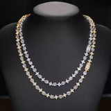 Star Round Moissanite Tennis Chain & Bracelet