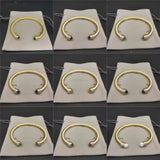David-Inspired Gold Cable Gemstone Bangles – 17cm & 19cm