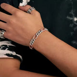 10mm Moissanite Cuban Link Bracelet – Gold, Silver & Two-Tone