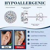 Brilliant VVS Halo Stud Earrings – Moissanite Shine That Speaks for Itself