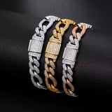 10mm Moissanite Cuban Link Bracelet – Gold, Silver & Two-Tone