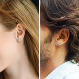 VVS moissanite classic stud earrings – gold or silver (3mm–11mm)