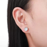 VVS moissanite classic stud earrings – gold or silver (3mm–11mm)