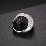 Iced Out Moissanite Signet Ring - 925 Sterling Silver