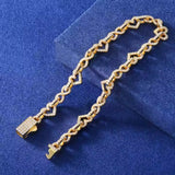 Heart Link Moissanite Infinity Bracelet