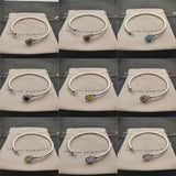 David-Inspired Twist Cable Gemstone Bangles – 17cm & 19cm