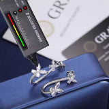 VVS Moissanite Butterfly Earrings – 925 Sterling Silver, Dual Use Design
