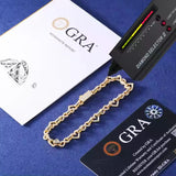 Heart Link Moissanite Infinity Bracelet