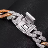 10mm Moissanite Cuban Link Bracelet – Gold, Silver & Two-Tone