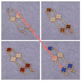 Clover Diamond Flower Bracelet – 925 Silver, 18K Gold Plated Luxury Lucky Charm