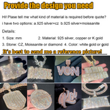Custom Moissanite Letter Pendant – Personalized Initial Bling