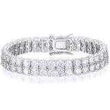 Double Row Moissanite Bracelet (3mm–5mm)