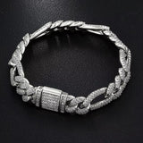10mm Moissanite Cuban Link Bracelet – Gold, Silver & Two-Tone