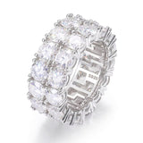 VVS Moissanite Cluster Ring – 925 Sterling Silver | Sizes 7–12