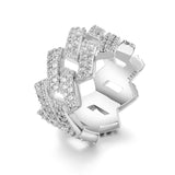VVS Moissanite Cluster Ring – 925 Sterling Silver | Sizes 7–12