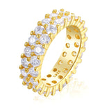 VVS Moissanite Cluster Ring – 925 Sterling Silver | Sizes 7–12