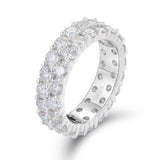 VVS Moissanite Cluster Ring – 925 Sterling Silver | Sizes 7–12