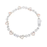 Heart Link Moissanite Infinity Bracelet